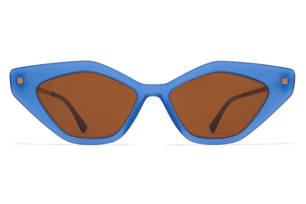 MYKITA - Gapi Sunglasses Misty Blue/Shiny Copper with Brown Solid Lenses