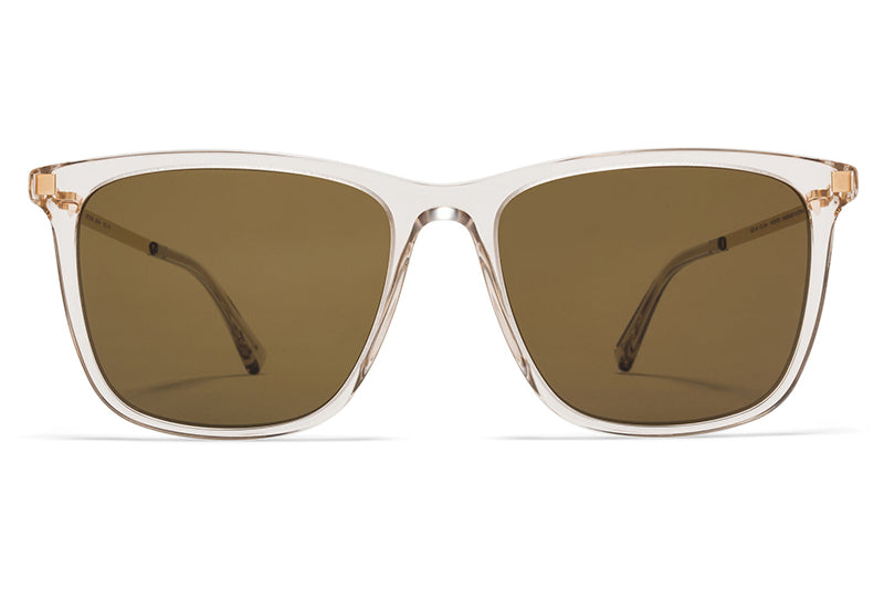 MYKITA Sunglasses - Jovva Champagne/Glossy Gold with Raw Brown Solid Lenses