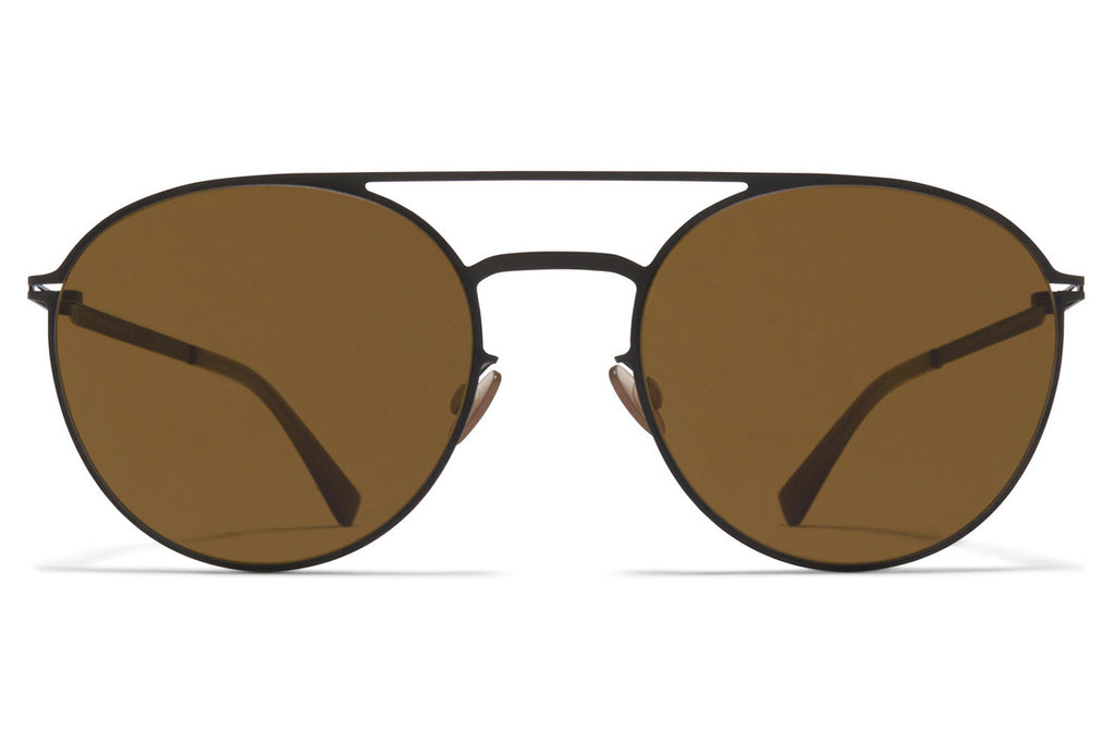 MYKITA - Julian Sunglasses Black with Raw Brown Solid Lenses