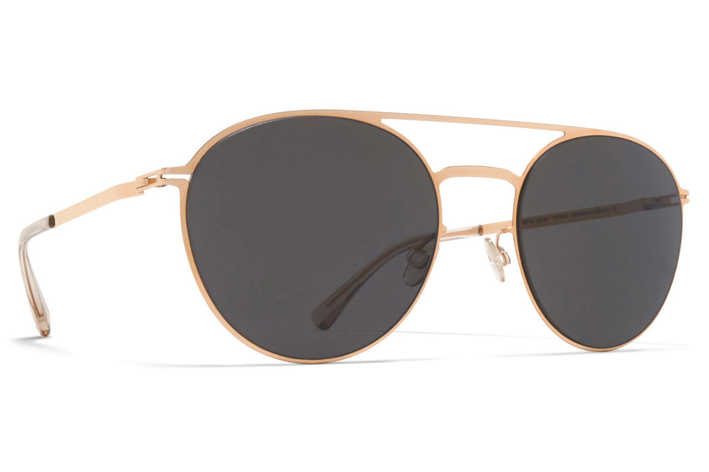 MYKITA - Julian Sunglasses Champagne Gold with Dark Grey Solid Lenses