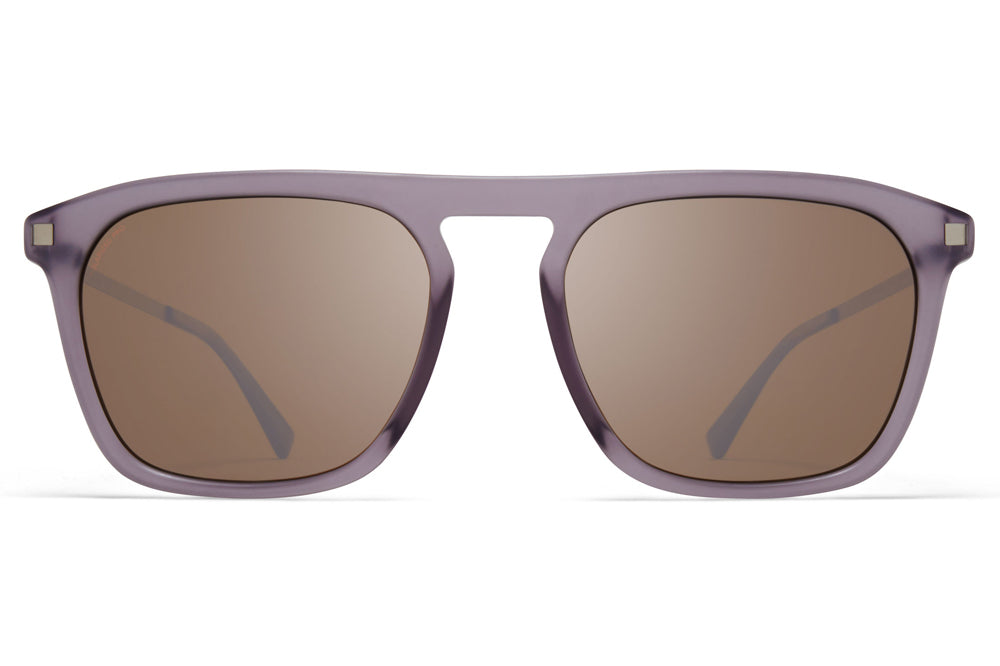 MYKITA - Kallio Sunglasses Matte Smoke/Matte Silver with Polarized Pro Hi-Con Brown Lenses