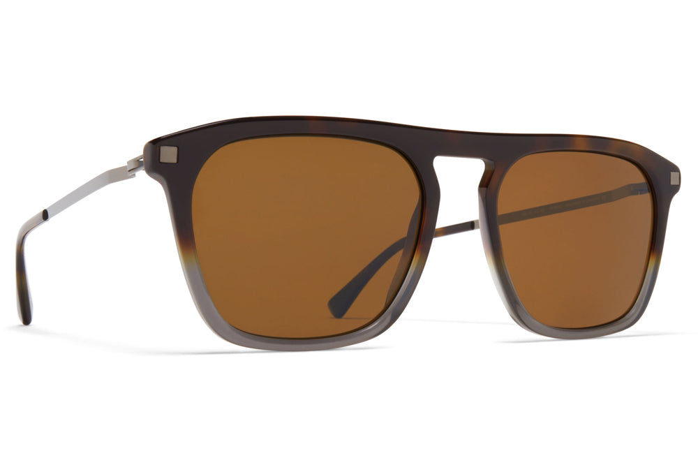 MYKITA - Kallio Sunglasses Santiago Gradient/Shiny Graphite with Polarized Pro Amber Brown Lenses