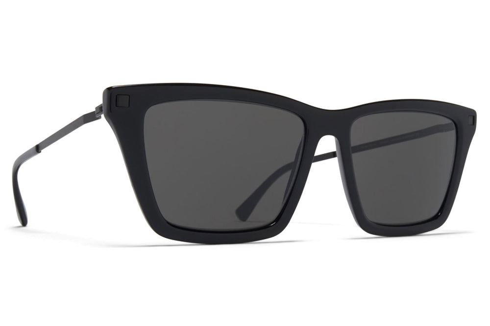 MYKITA - Kiska Sunglasses Black/Black with Dark Grey Solid Lenses