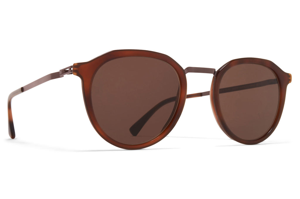 MYKITA - Paulson Sunglasses Mocca/Zanzibar with Brown Solid Lenses