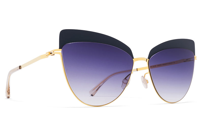 MYKITA Sunglasses - Svea Gold/Indigo with Grey Gradient Lenses