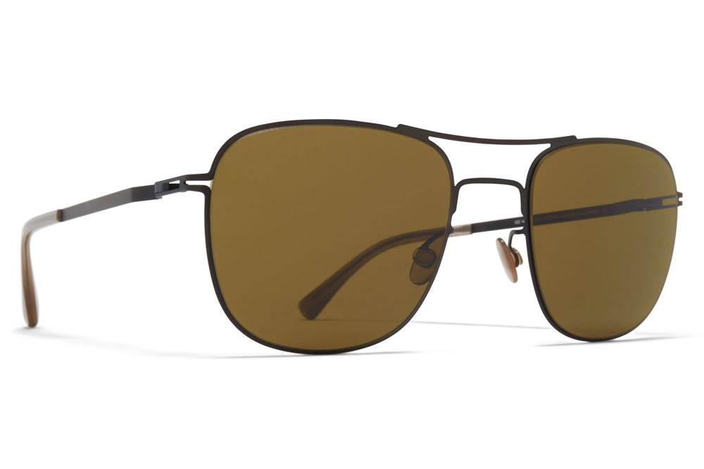 MYKITA - Vito Sunglasses Black with Raw Brown Solid Lenses