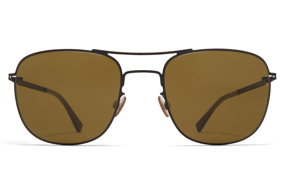 MYKITA - Vito Sunglasses Black with Raw Brown Solid Lenses