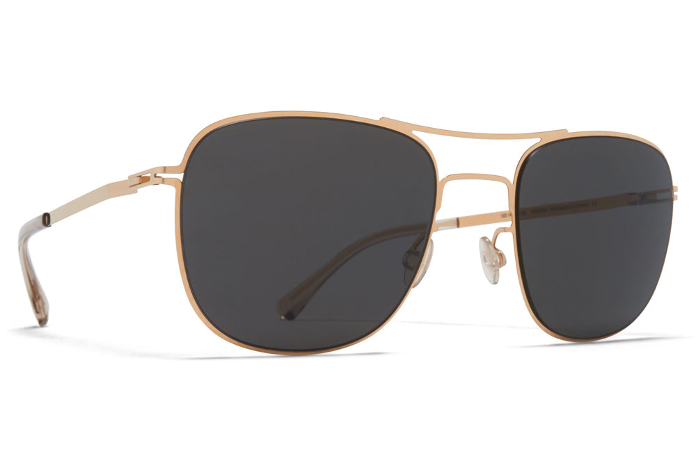 MYKITA - Vito Sunglasses Champagne Gold with Dark Grey Solid Lenses