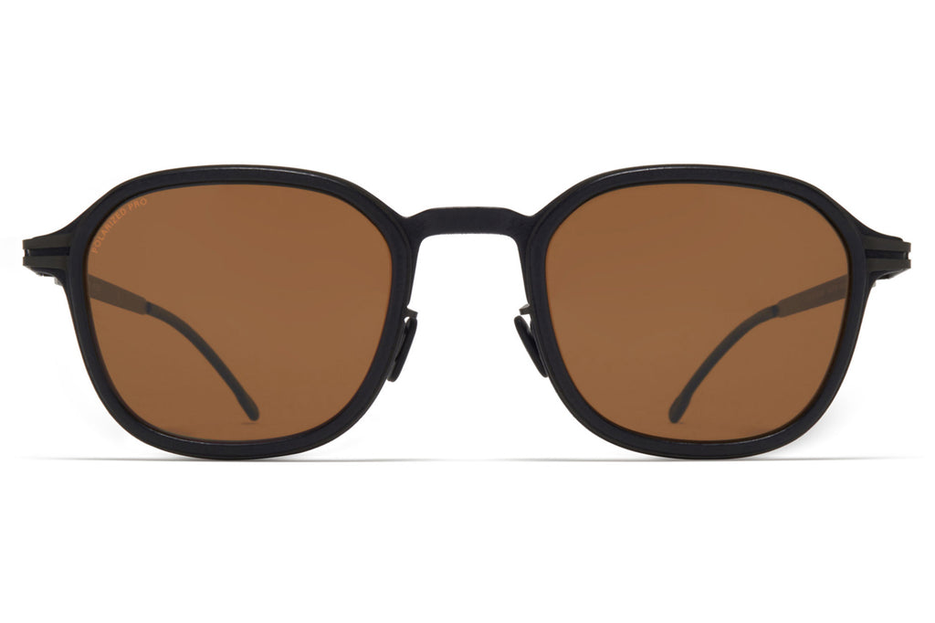 MYKITA Mylon - Fir Sunglasses MH6 - Pitch Black/Black with Polarised Pro Amber Brown Lenses