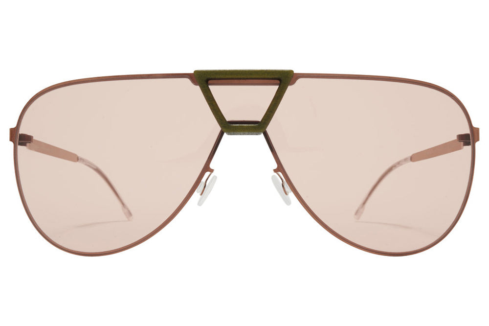 MYKITA Mylon - Pepper Sunglasses MH37 - Khaki/Shiny Copper with Nude Solid Shield
