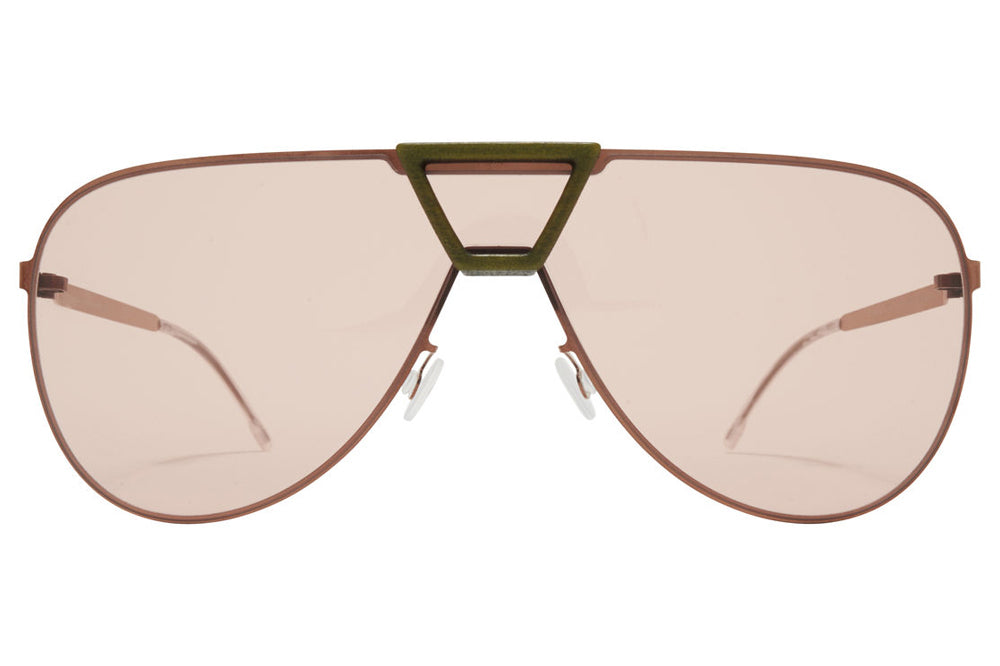 MYKITA Mylon - Pepper Sunglasses MH37 - Khaki/Shiny Copper with Nude Solid Shield