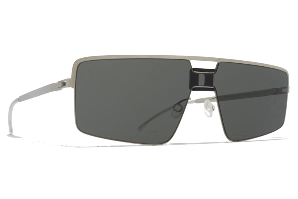 MYKITA Mylon - Soy Sunglasses MH49 - Pitch Black/Matte Silver with Dark Grey Solid Shield