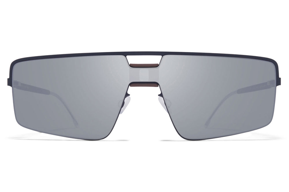 MYKITA Mylon - Soy Sunglasses MH50 Taupe Grey/Indigo with Silver Flash Shield