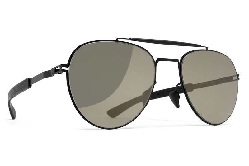 MYKITA Mylon Sunglasses - Sloe MH1 - Black/Pitch Black with Gunmetal Flash Lenses