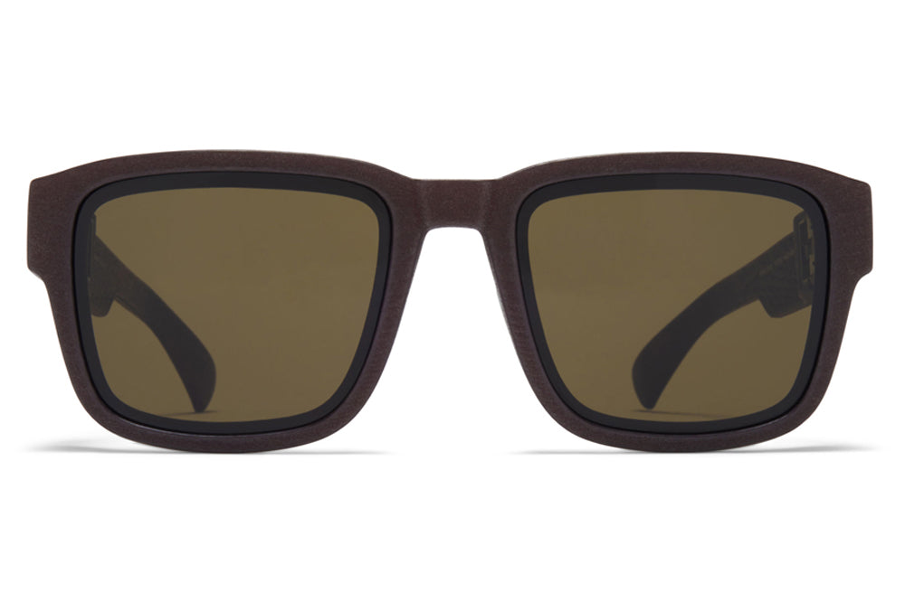 MYKITA - Boost Sunglasses MD22 - Ebony Brown with Raw Green Solid Lenses