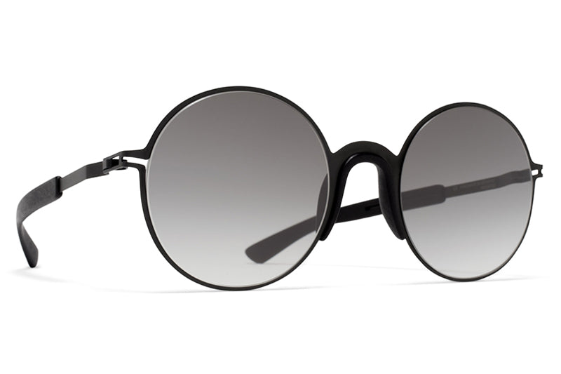 MYKITA Mylon Sunglasses - Ivy MH1 - Black/Pitch Black with Grey Gradient Lenses