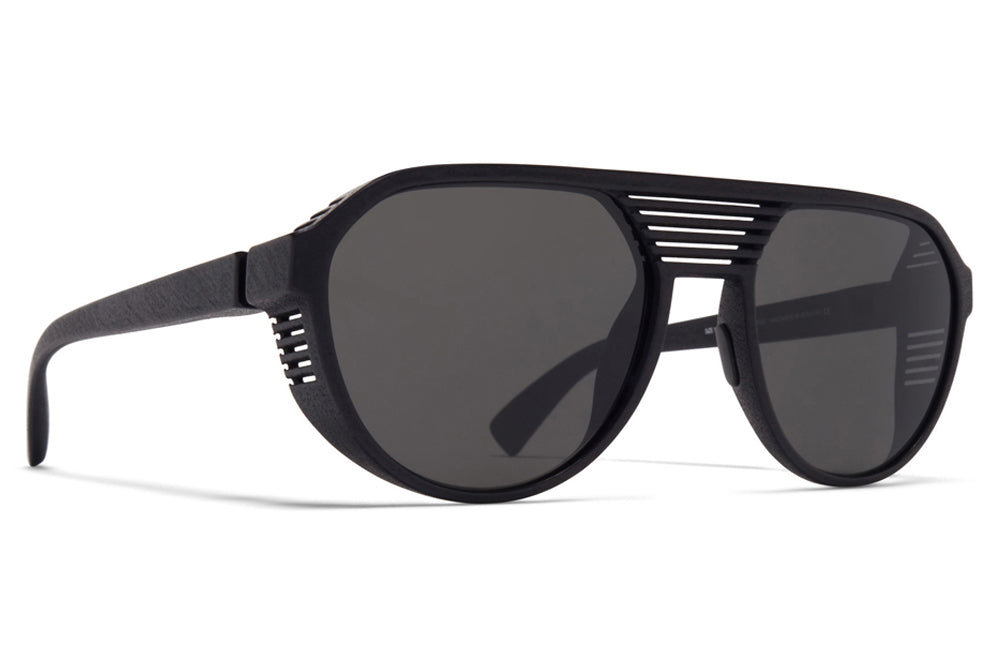 MYKITA Mylon - Peak Sunglasses MD1 - Pitch Black with Dark Grey Solid Lenses