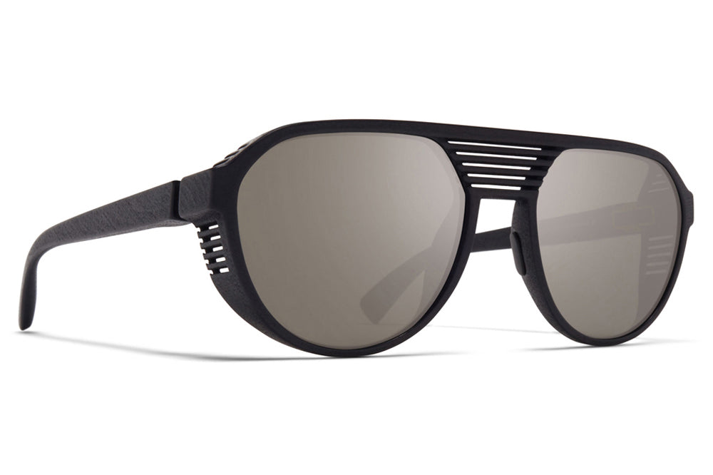 MYKITA Mylon - Peak Sunglasses MD1 - Pitch Black with Gunmetal Flash Lenses