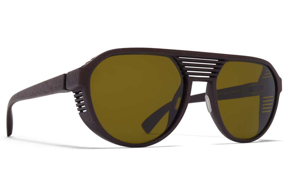 MYKITA Mylon - Peak Sunglasses MD22 - Ebony Brown with Fern Solid Lenses