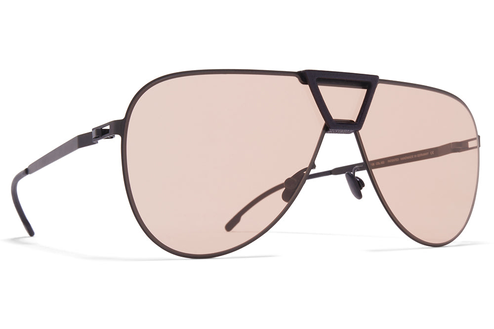 MYKITA - Pepper Mylon Sunglasses MH1 - Black/Pitch Black with Nude Solid Shield