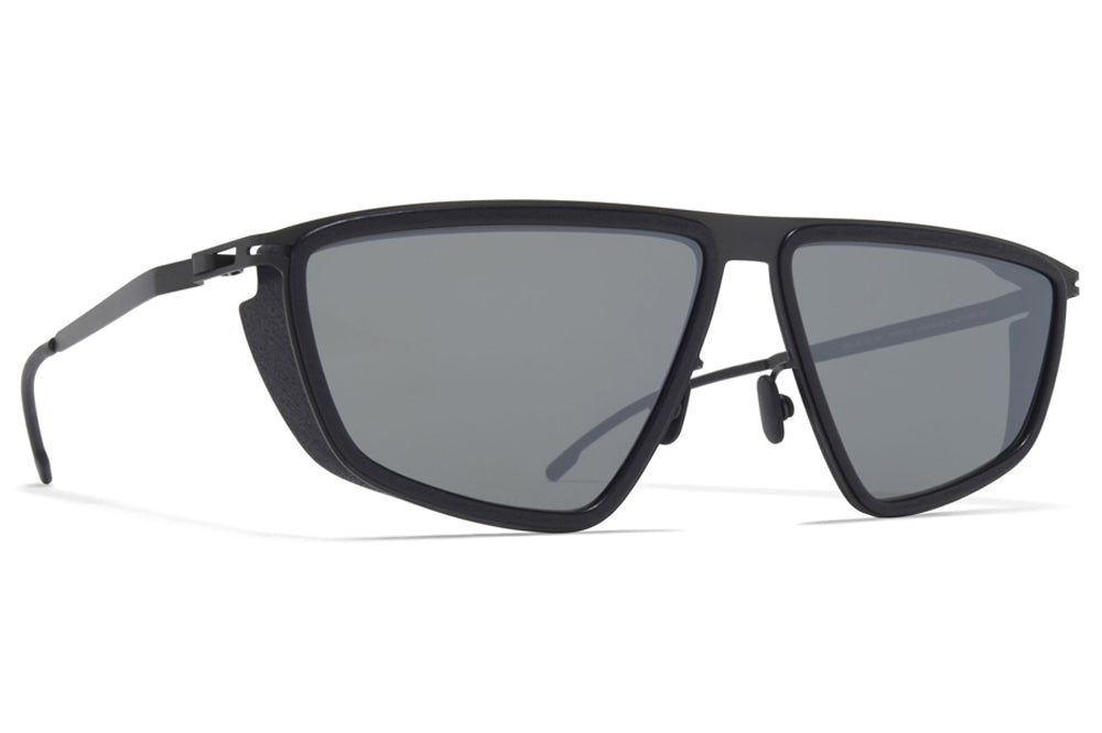 MYKITA MYLON - Tribe Sunglasses MH6 - Pitch Black/Black with Mirror Black Lenses