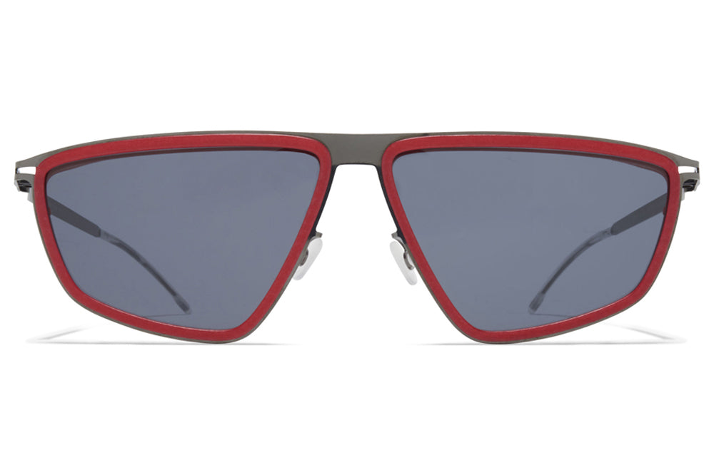 MYKITA MYLON - Tribe Sunglasses MH28 - Crimson Red/Shiny Graphite with Dark Grey Solid Lenses