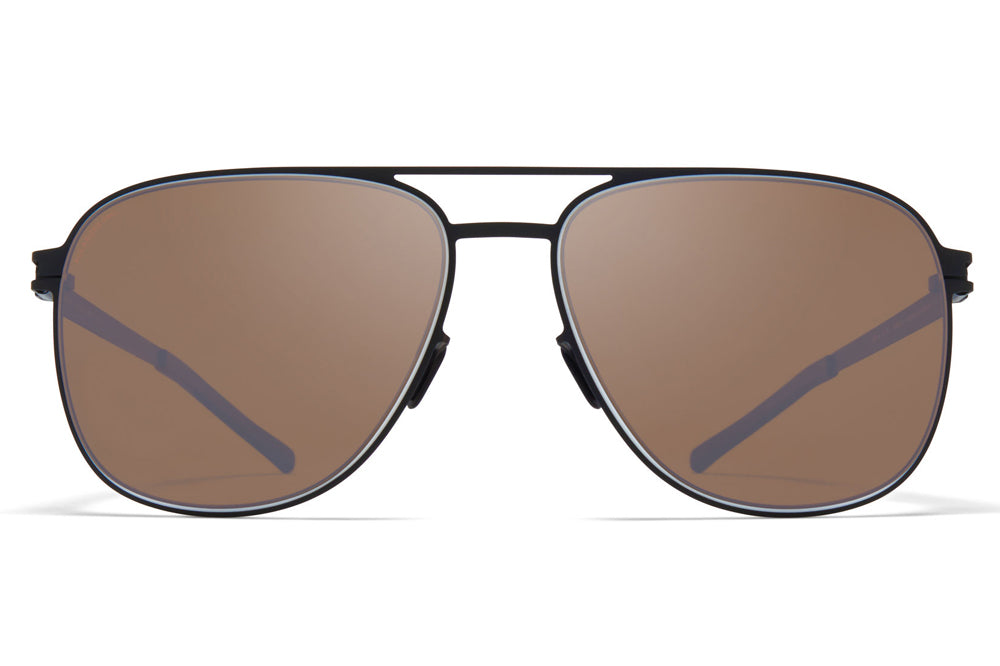 MYKITA - Caleb Sunglasses Black/White with Polarized Pro Hi-Con Brown Lenses