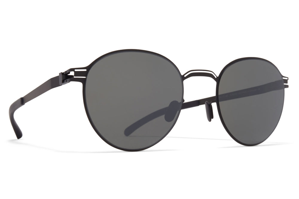 MYKITA - Carlo Sunglasses Black/White with Mirror Black Lenses