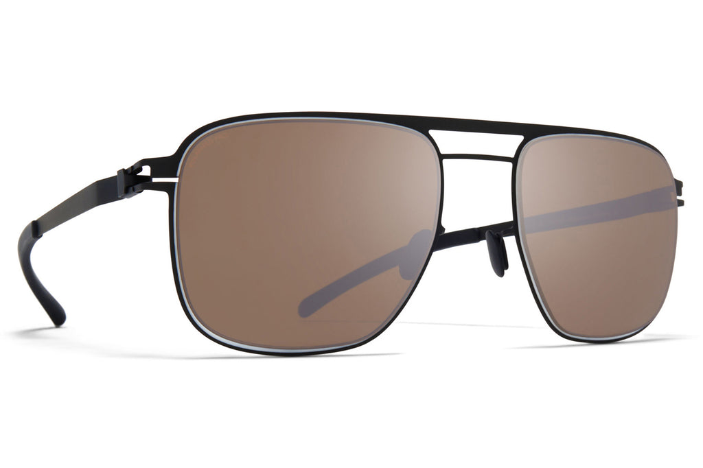 MYKITA - Eli Sunglasses Black/White with Polarized Pro Hi-Con Brown Lenses