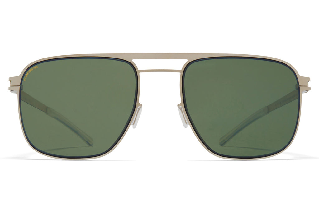 MYKITA - Eli Sunglasses Matte Silver/Black with Polarized Pro Green 15 Lenses