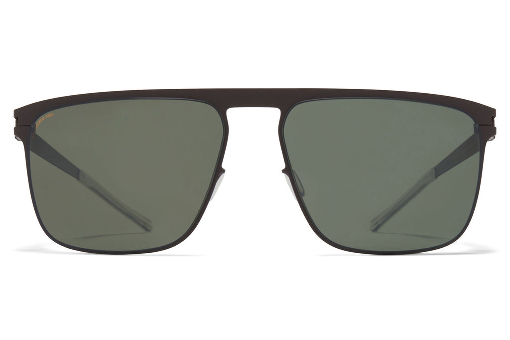 MYKITA - Hampton Sunglasses Dark Brown with Polarized Pro Green 15 Lenses
