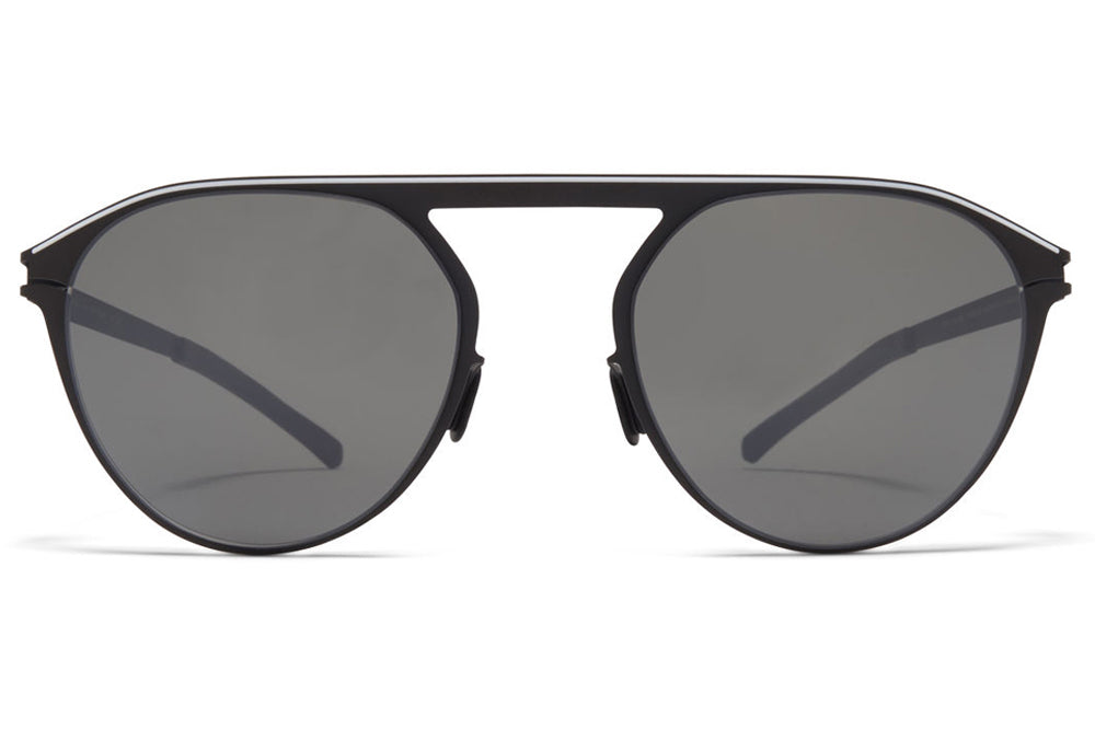 MYKITA - Paulin Sunglasses Black/White with Mirror Black Lenses