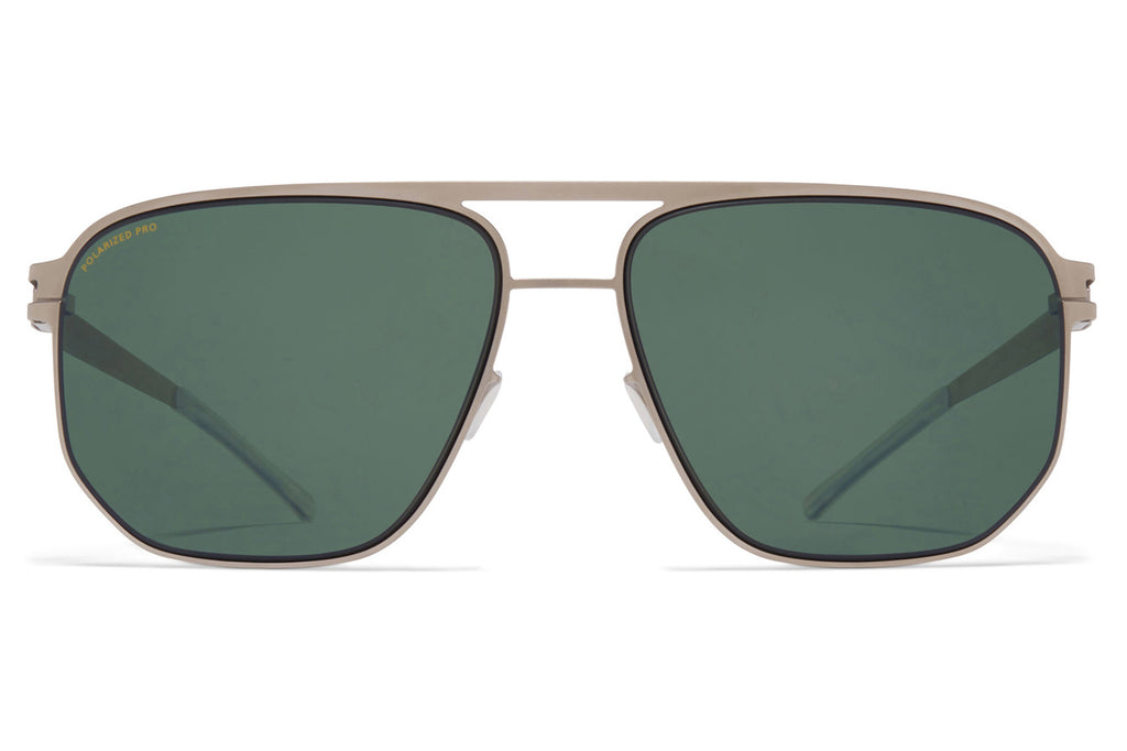 MYKITA - Perry Sunglasses Matte Silver/Black with Polarized Pro Green 15 Lenses