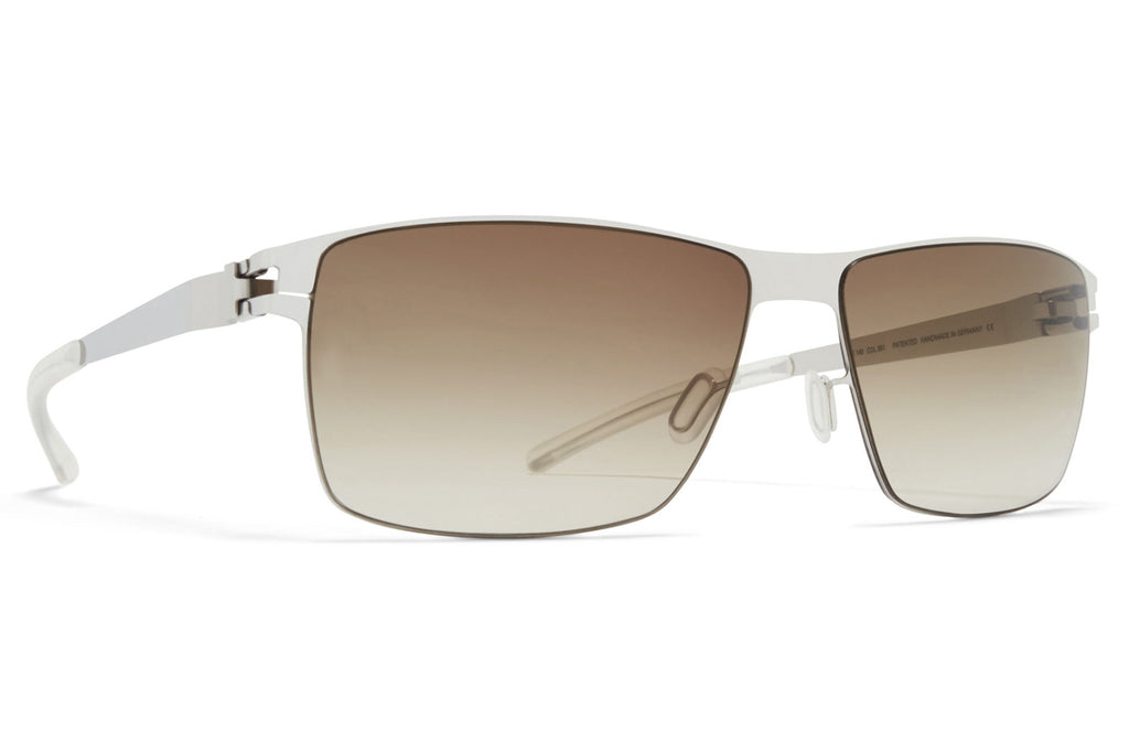 MYKITA - Pierce Sunglasses Shiny Silver with Olive Gradient Lenses