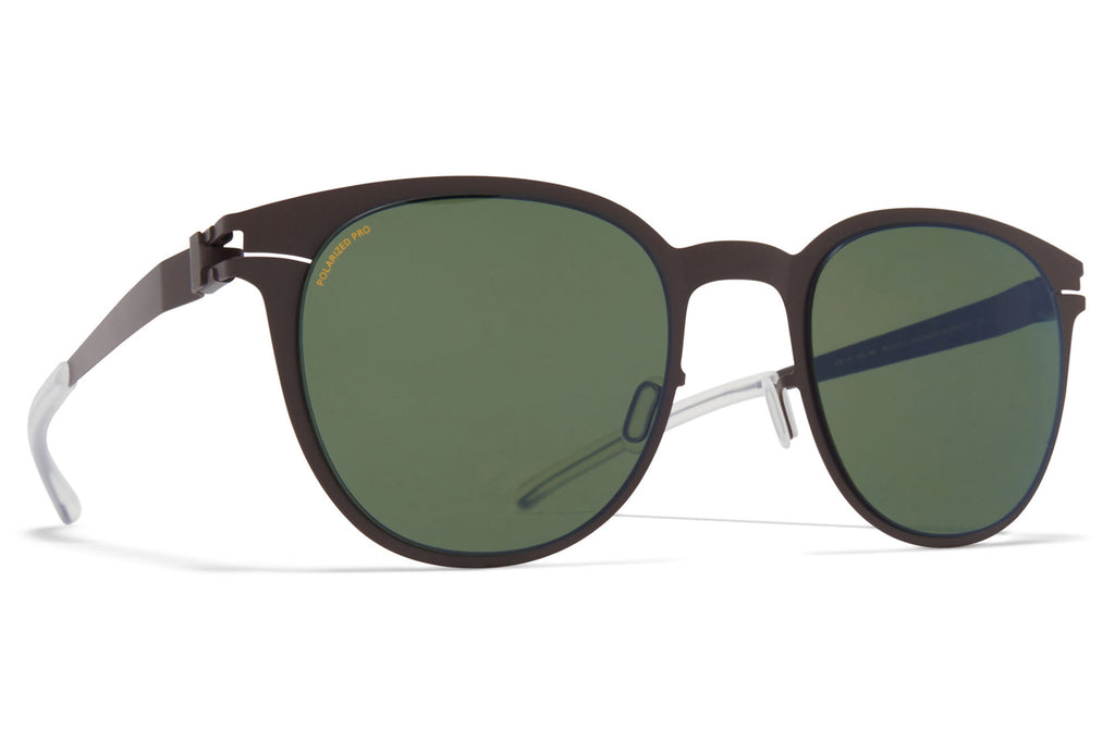 MYKITA - Truman Sunglasses Dark Brown with Polarized Pro Green 15 Lenses