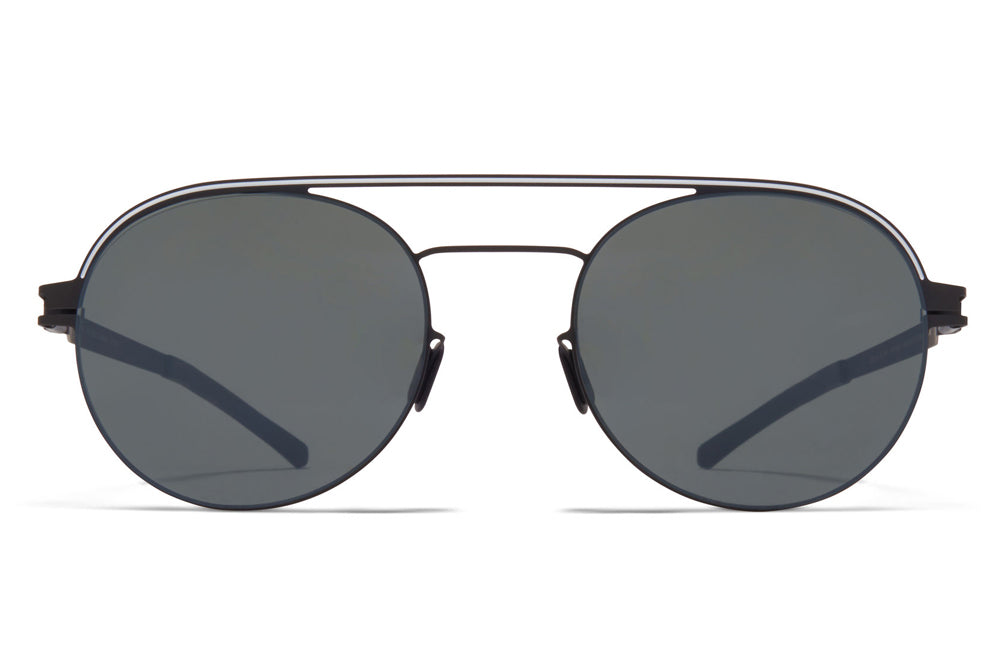 MYKITA - Turner Sunglasses Black/White with Mirror Black Lenses