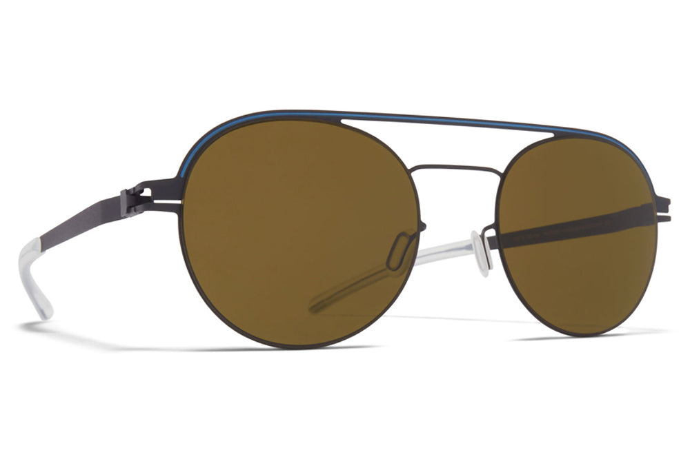 MYKITA - Turner Sunglasses Storm Grey/Blue Grey with Raw Brown Solid Lenses