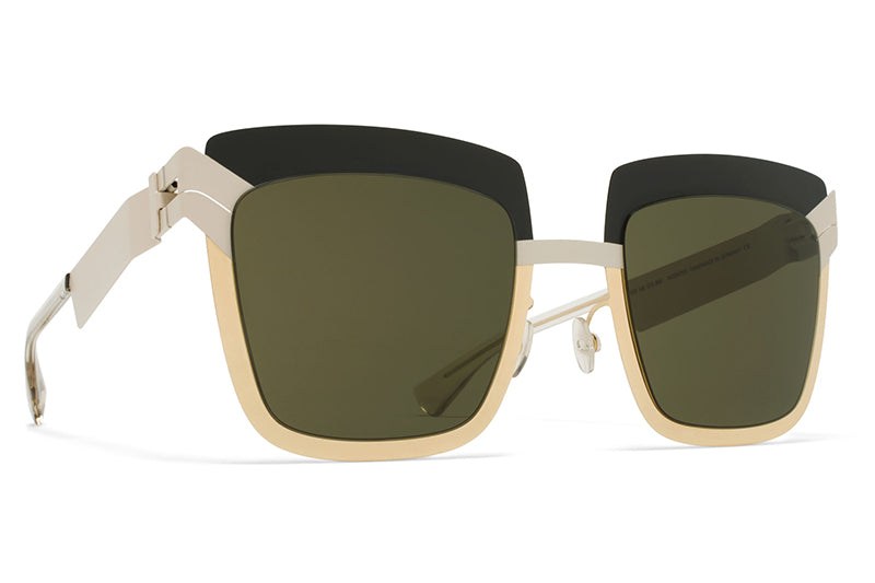 MYKITA STUDIO - Studio 4.2 Sunglasses S6 Light Desert Mod with Raw Green Solid Lenses