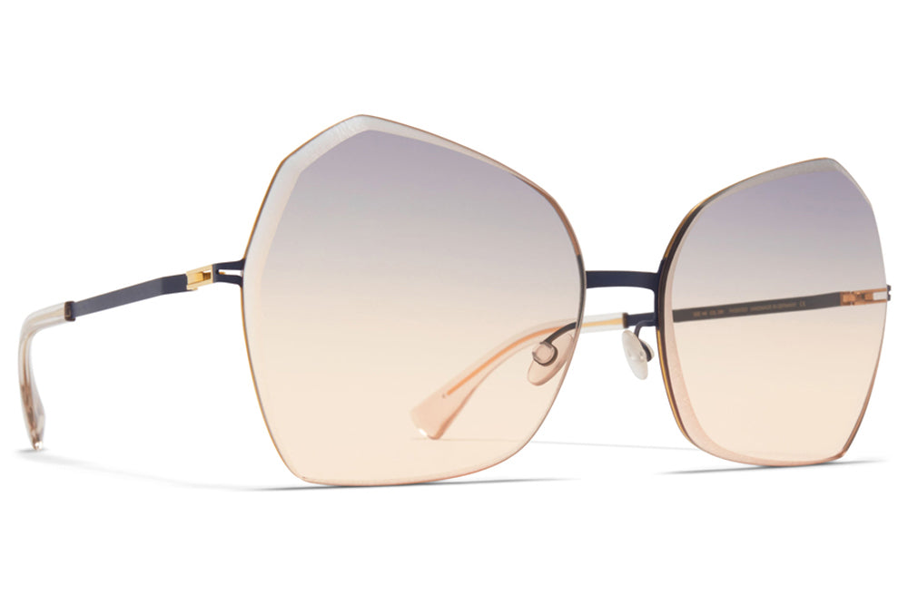 MYKITA - Studio 10.1 Sunglasses  Gold/Indigo with Grey/Orange Facette Lenses