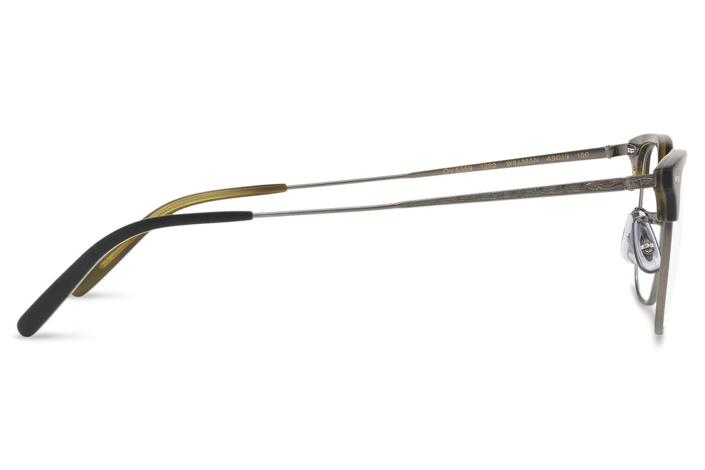 Oliver Peoples - Willman (OV5359) Eyeglasses Semi Matte Black-Olive Tortoise-Antique Pewter