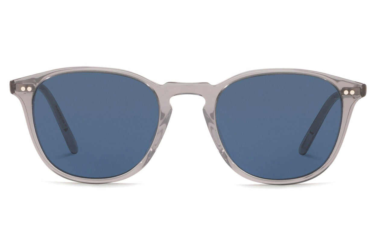 Bespoke Dudes Oliver Peoples Black Round Clip-On Sunglasses Blue Lens  47-22-140