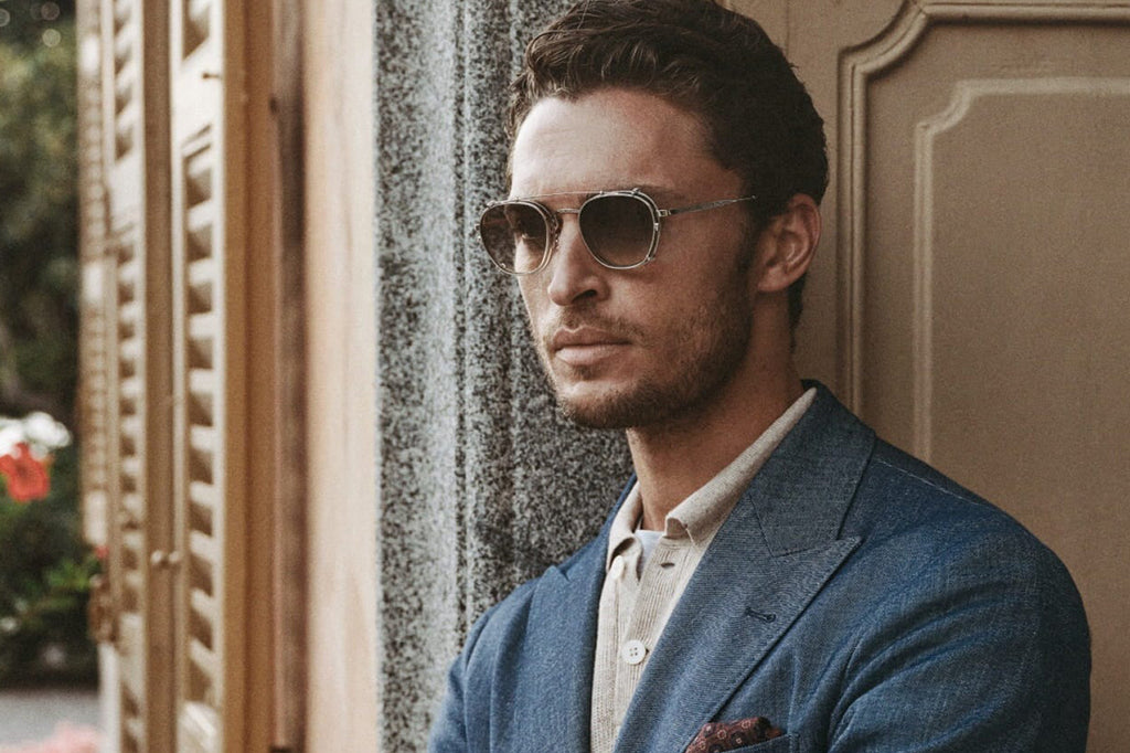 Oliver Peoples - Lilletto Clip (OV1316TC) Sunglasses Antique Gold with Dark Brown Gradient Lenses