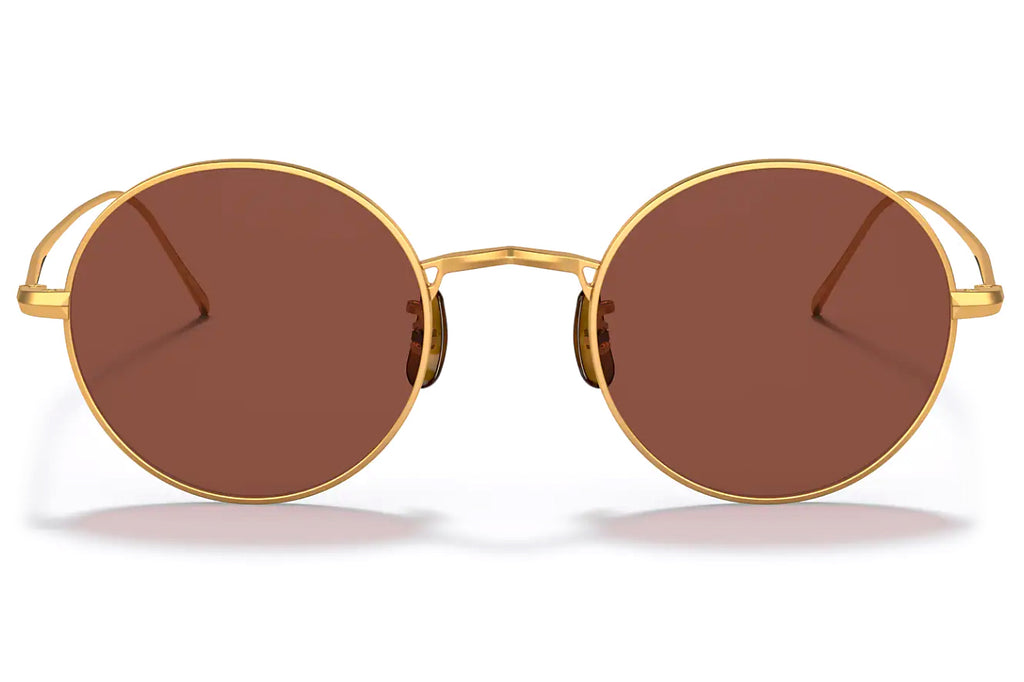 Oliver Peoples | G. Ponti-3 (OV1293ST) Sunglasses Brushed Brass with Burgundy Lenses