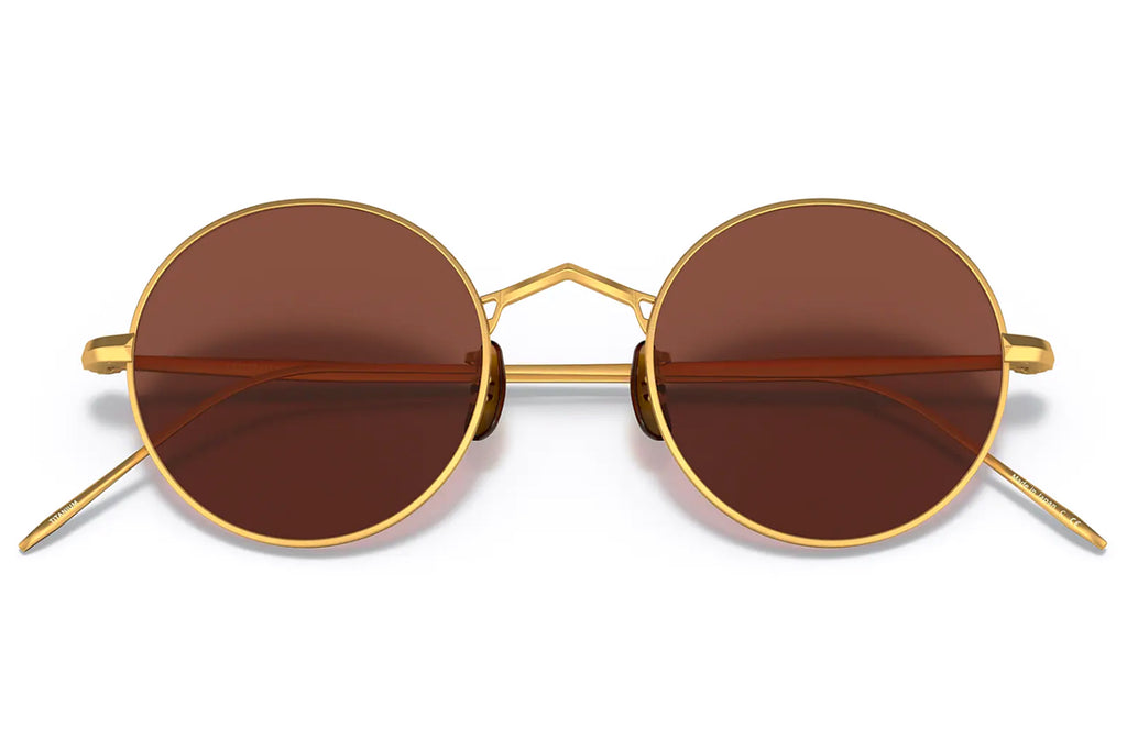 Oliver Peoples | G. Ponti-3 (OV1293ST) Sunglasses Brushed Brass with Burgundy Lenses