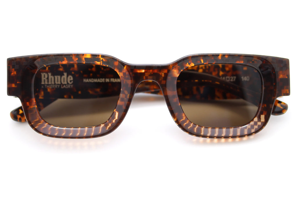 RHUDE x Thierry Lasry - Rhevision Sunglasses Brown Marble w/ Solid Brown Lenses (670)