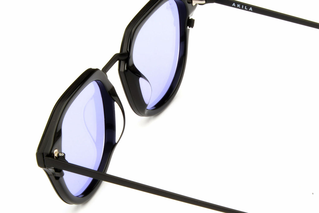 AKILA® Eyewear - Theory Sunglasses Black w/ Violet Blue Lenses