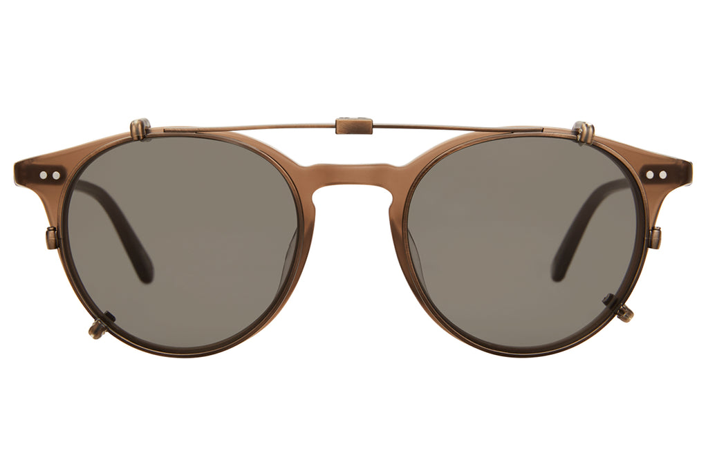 Garrett Leight - Clune Clip On Shades Brushed Gold with G15 Lenses