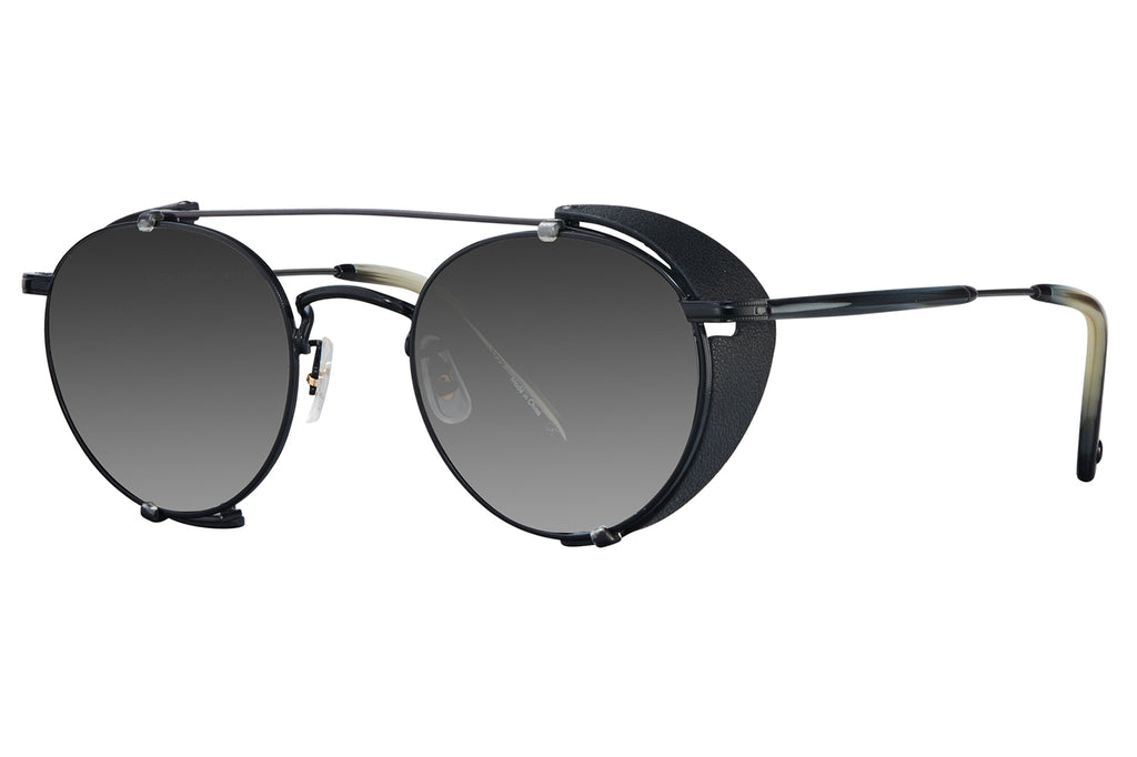 Garrett Leight - Wilson M Clip-On Side Shield Black Leather-Black