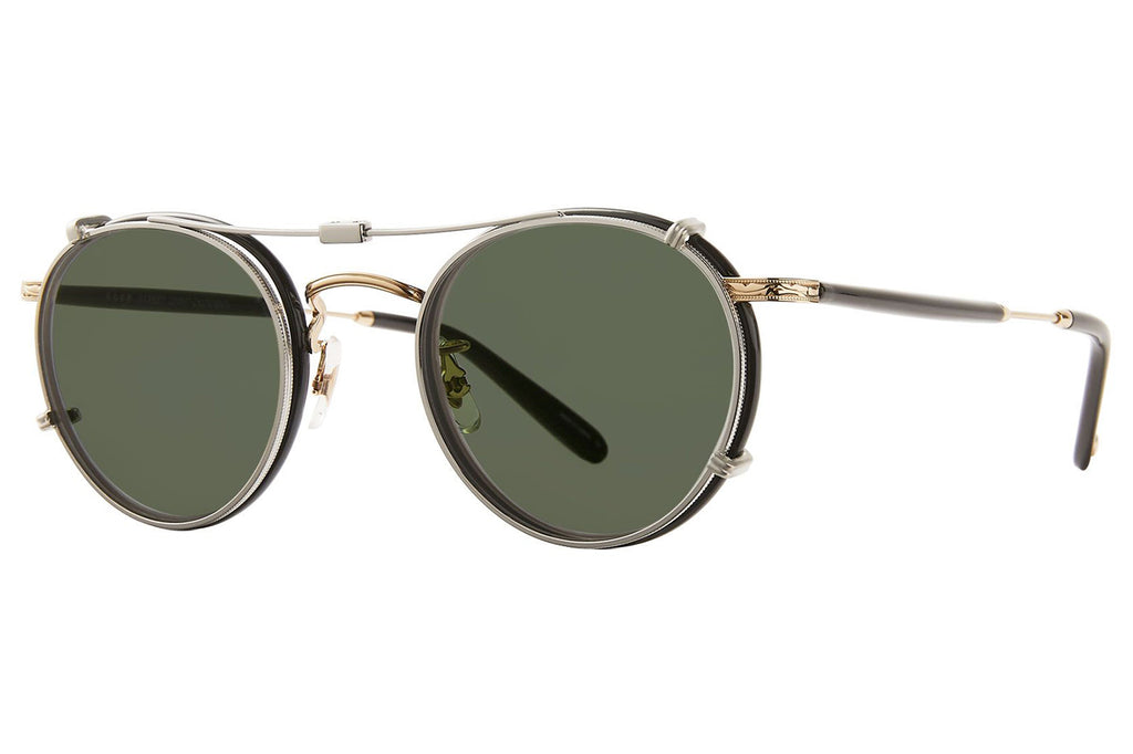 Garrett Leight - Wilson Clip On Shades Silver with G15 Lenses