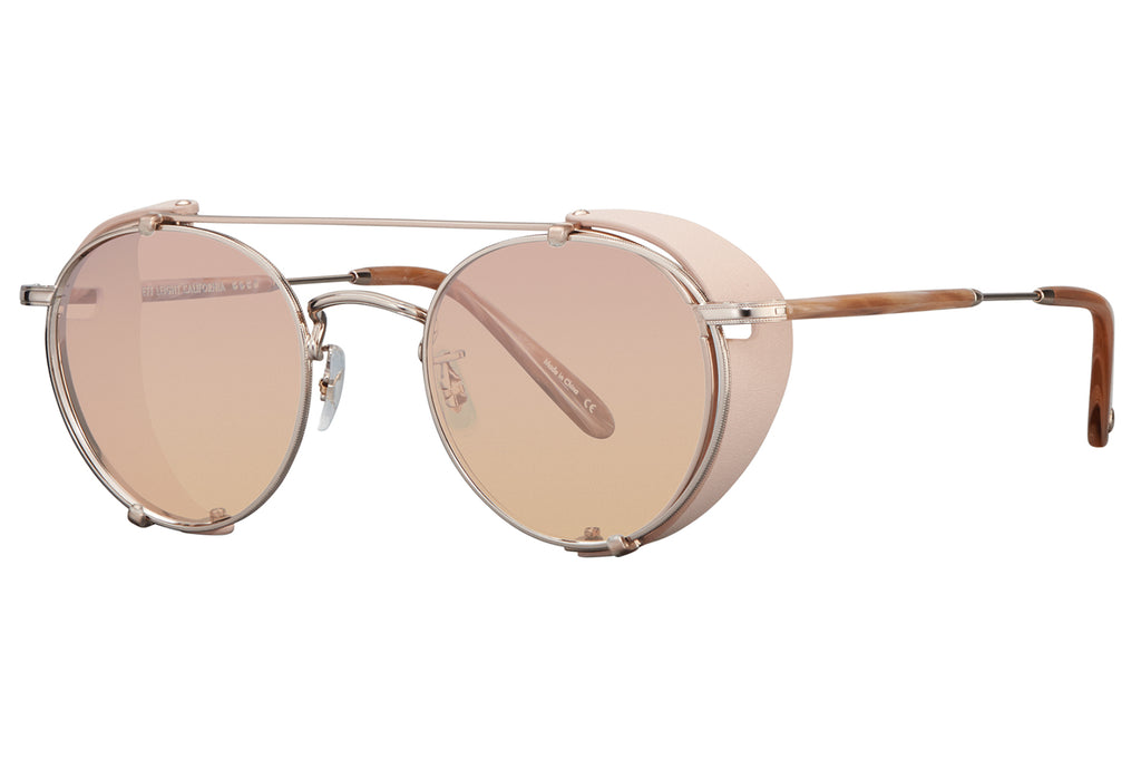 Garrett Leight - Wilson M Clip-On Side Shield Daydream Leather-Rose